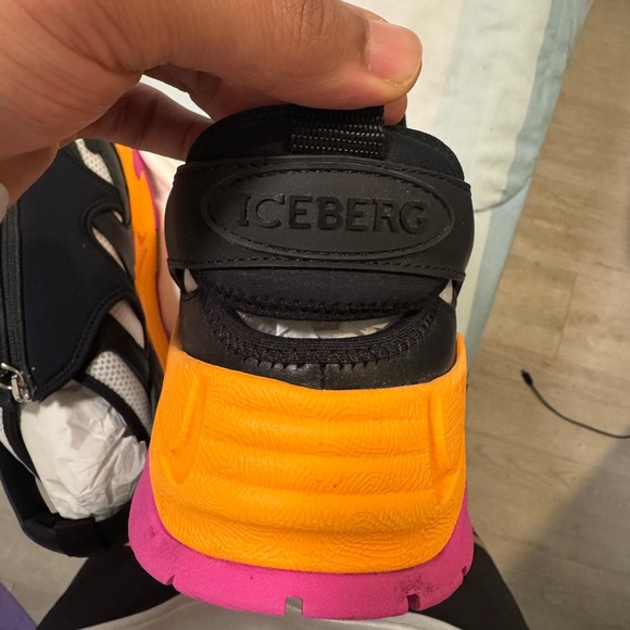 Iceberg Men’s Shoes in Black and Orange - Picture 3 of 3